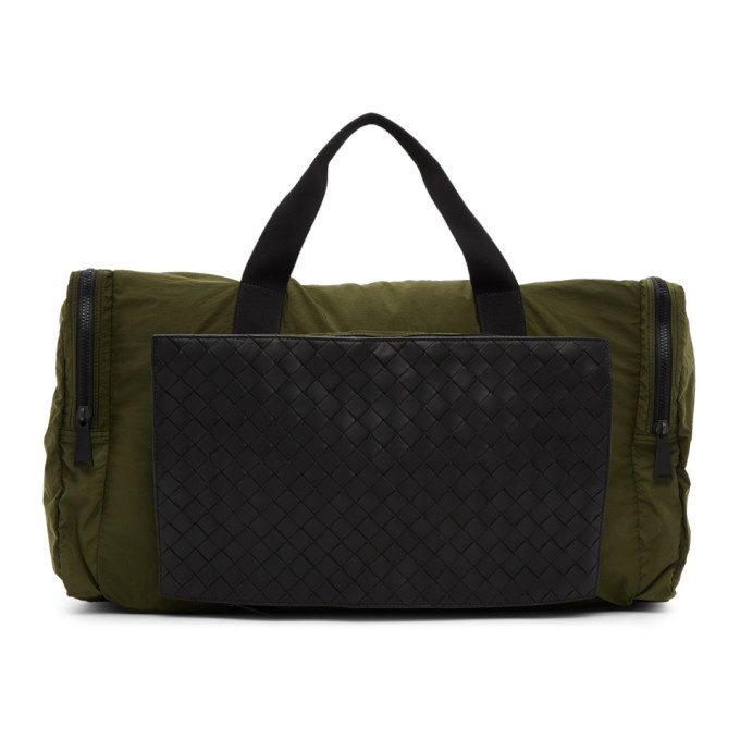 Photo: Bottega Veneta Green Intrecciato Packable Duffle Bag