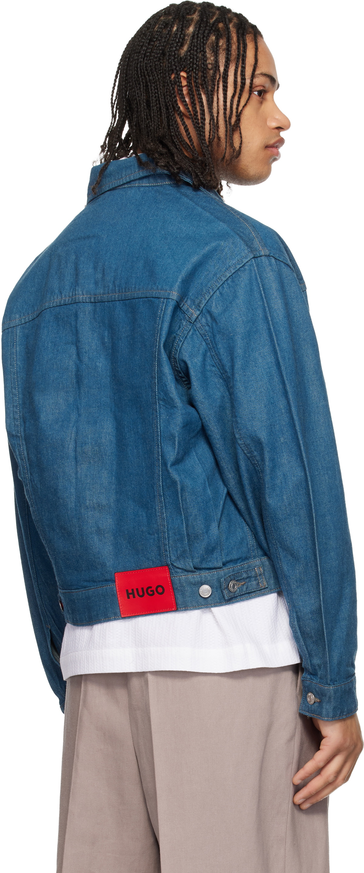 Hugo Blue Logo Patch Denim Jacket