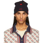 Gucci Navy Symbols Beanie