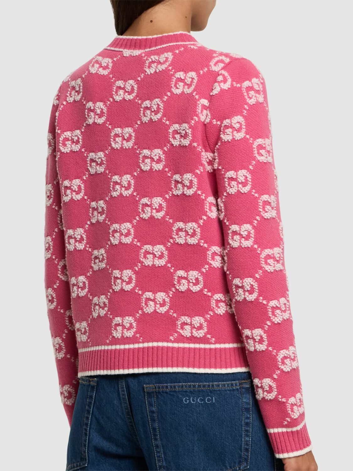 GUCCI Gg Wool Bouclé Jacquard Cardigan Gucci