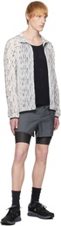 OVER OVER White & Black Taffeta Jacket