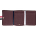 Thom Browne Burgundy Soft Pebble Grain Trifold Wallet