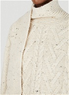 Scarf Neck Sweater in Cream