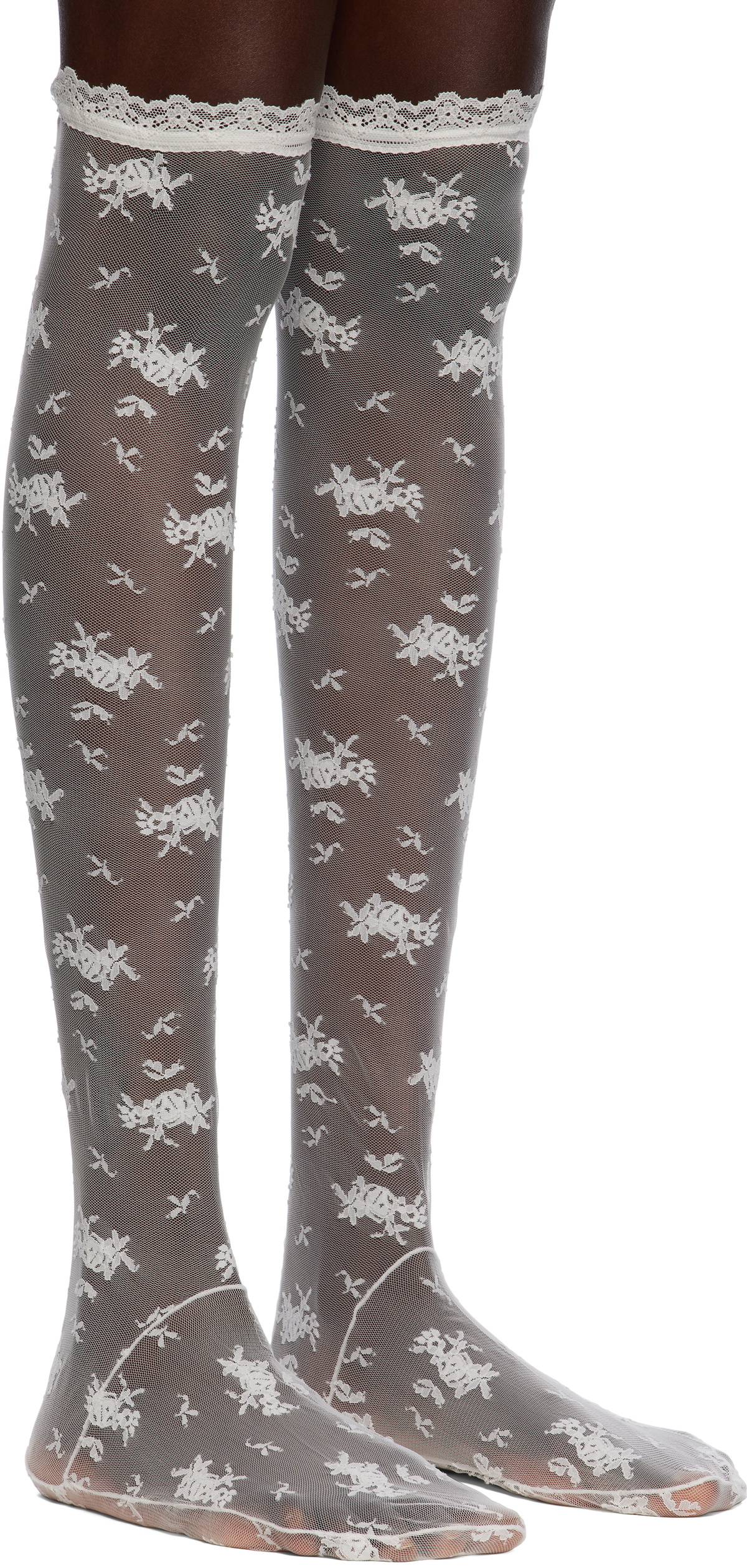 Yuhan Wang White Lace Socks