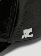Logo Patch Vinyl Baseball Cap in Black