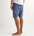 Oliver Spencer Loungewear - Townsend Striped Cotton Pyjama Shorts - Blue