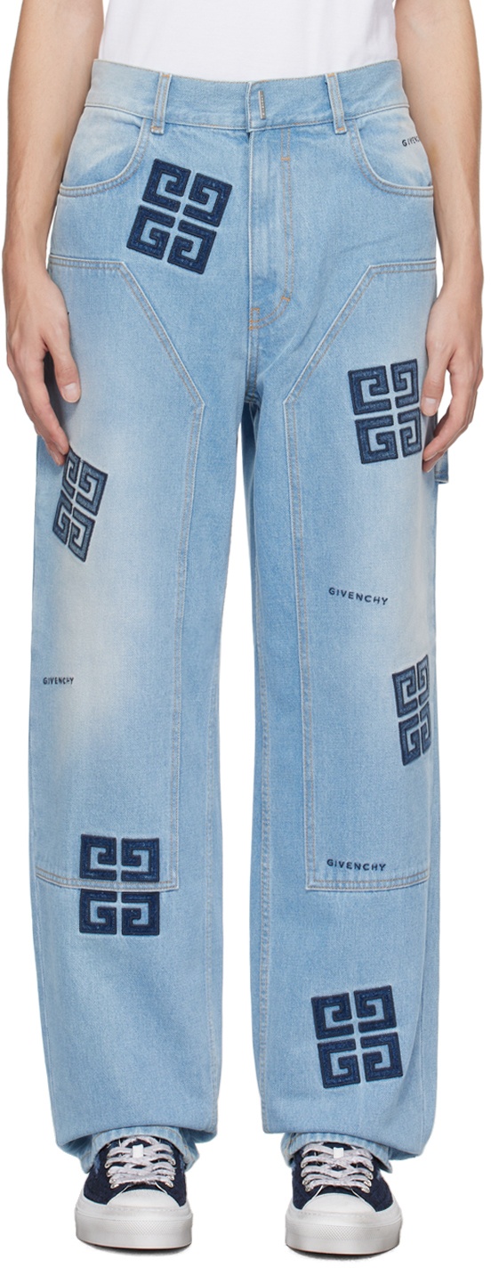 Givenchy Blue Embroidered Jeans Givenchy