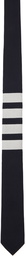 Thom Browne Navy 4-Bar Tie