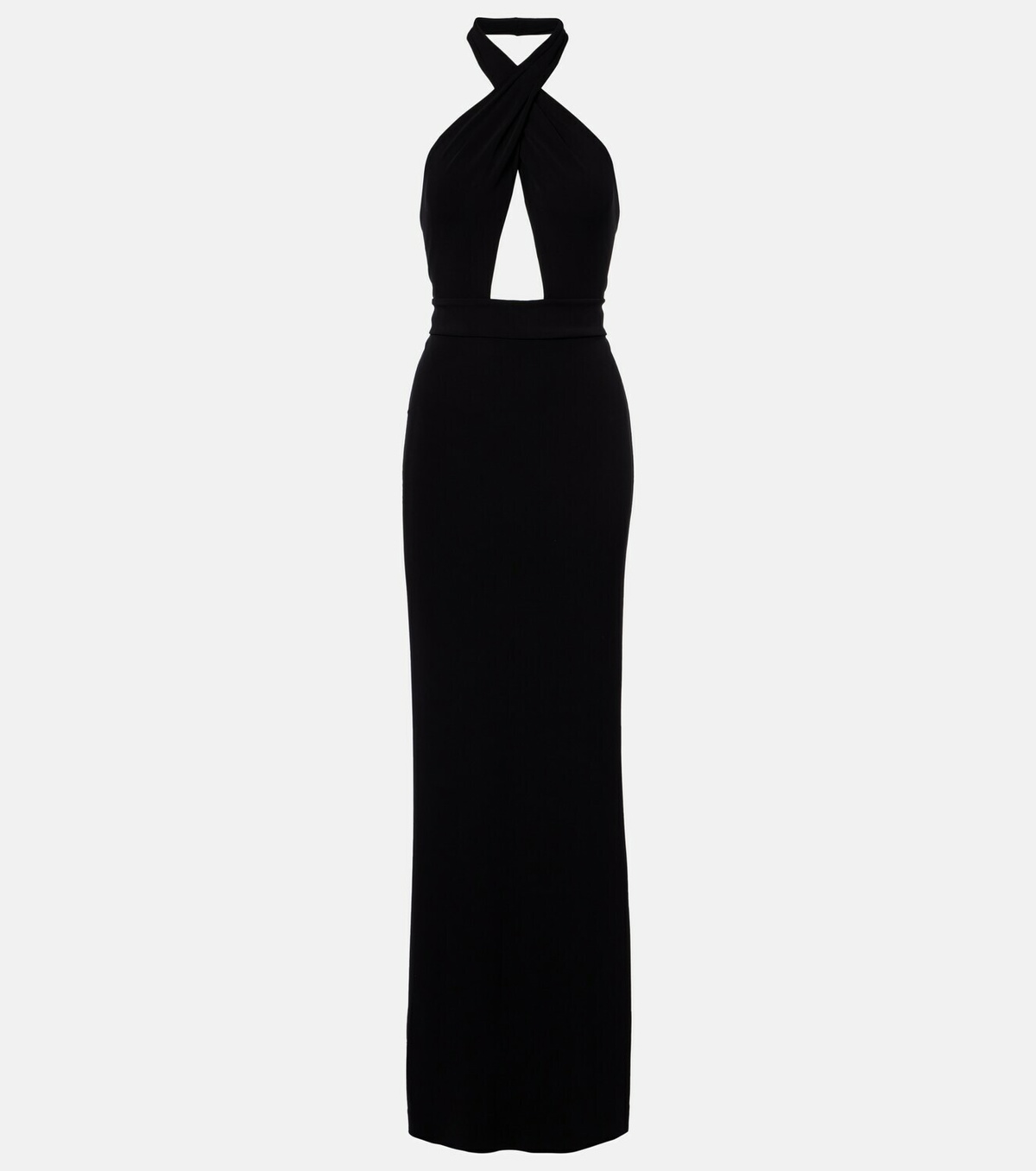 Nili Lotan Lita cutout halterneck jersey gown