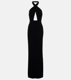 Nili Lotan Lita cutout halterneck jersey gown