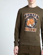 Maison Kitsuné Mens Sweatshirt Military in Green