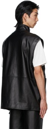 032c Black Leather Vest