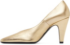 ALAÏA Gold Cone Heels