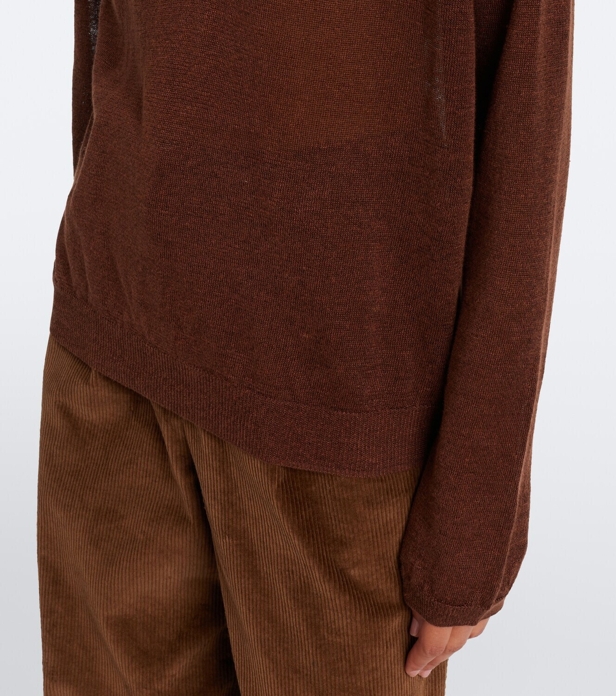 Aya Muse Eirae paneled linen-blend sweater