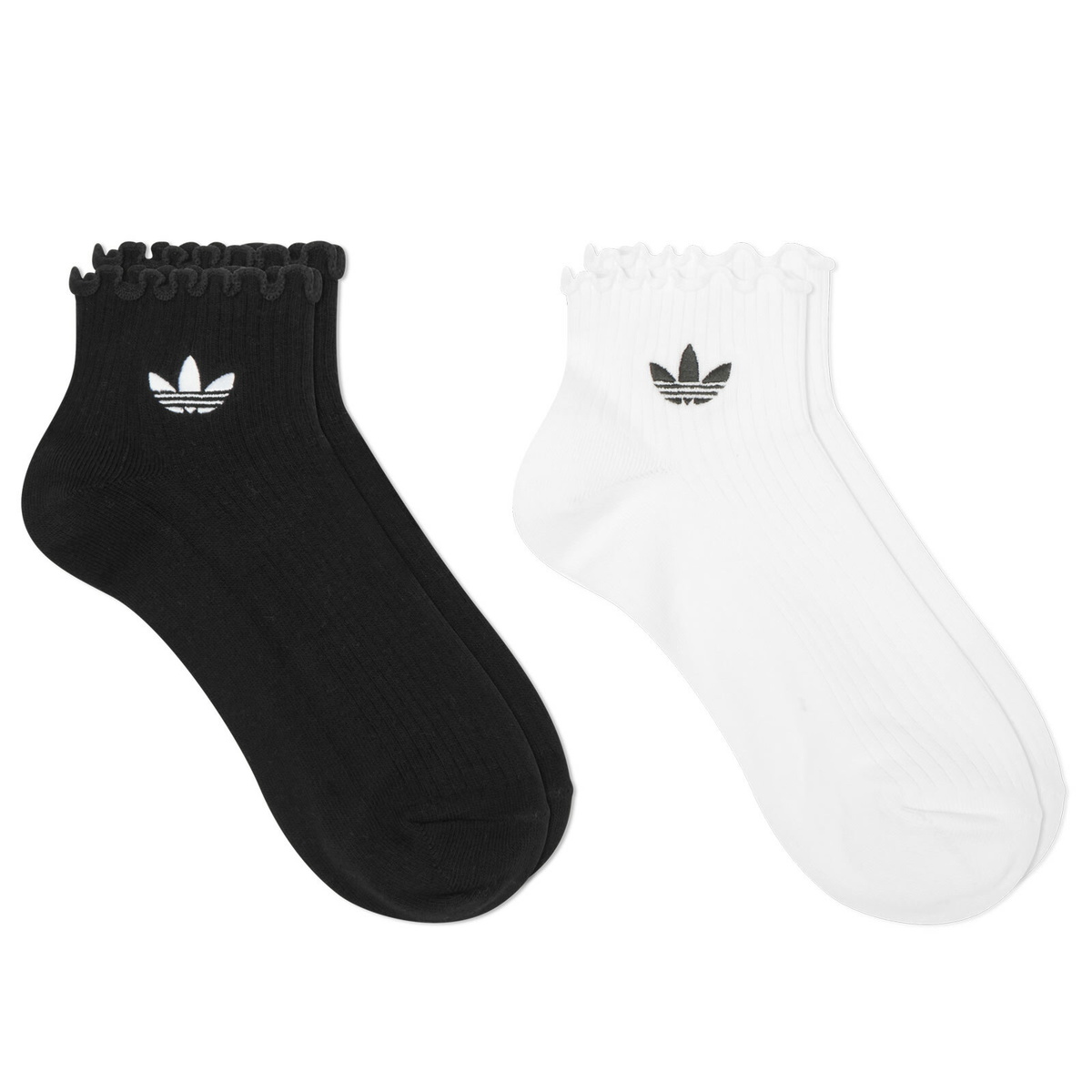 Adidas Women's Ruffle Socks in White/Black