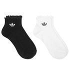 Adidas Women's Ruffle Socks in White/Black