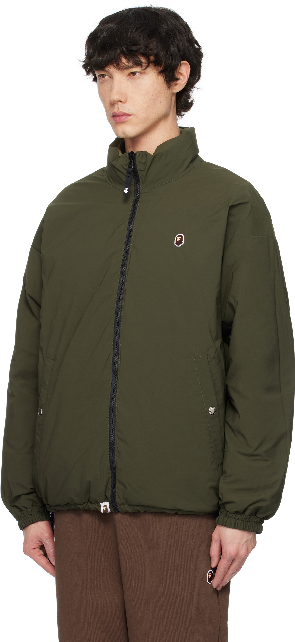 BAPE Khaki 1st Camo Reversible Down Jacket A Bathing Ape BAPE Khaki 1st Camo Reversible Down Jacket A Bathing Ape