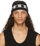 Rick Owens Drkshdw Black Wool Logo Headband