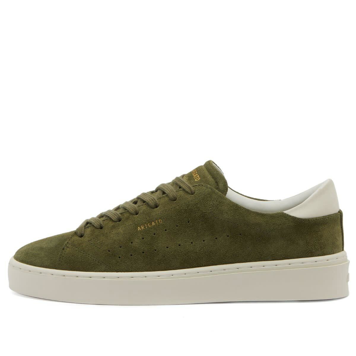 【関税込み】Axel Arigato カーキ Court スエード スニーカー Axel Arigato Men's Suede Court Sneaker in Green/Off White