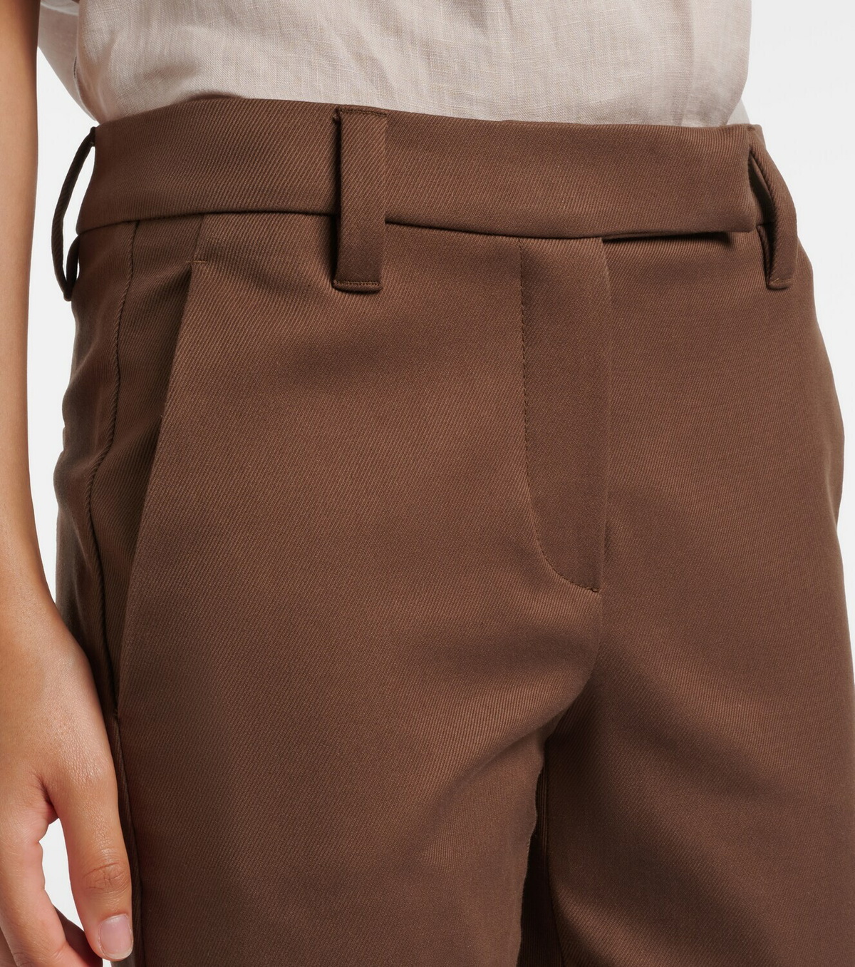 Brunello Cucinelli Cotton-blend slim pants