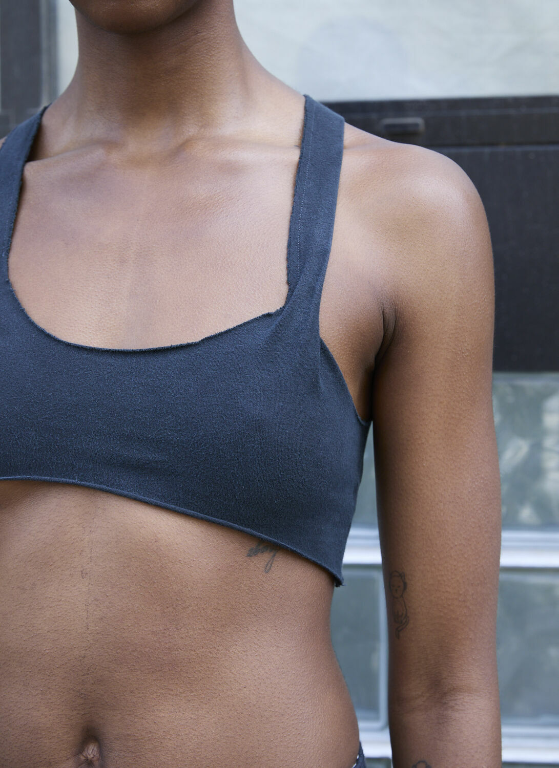 GREG ROSS Raw Cut Bra Top