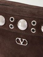 Valentino Garavani - Nellcôte Embellished Suede Messenger Bag