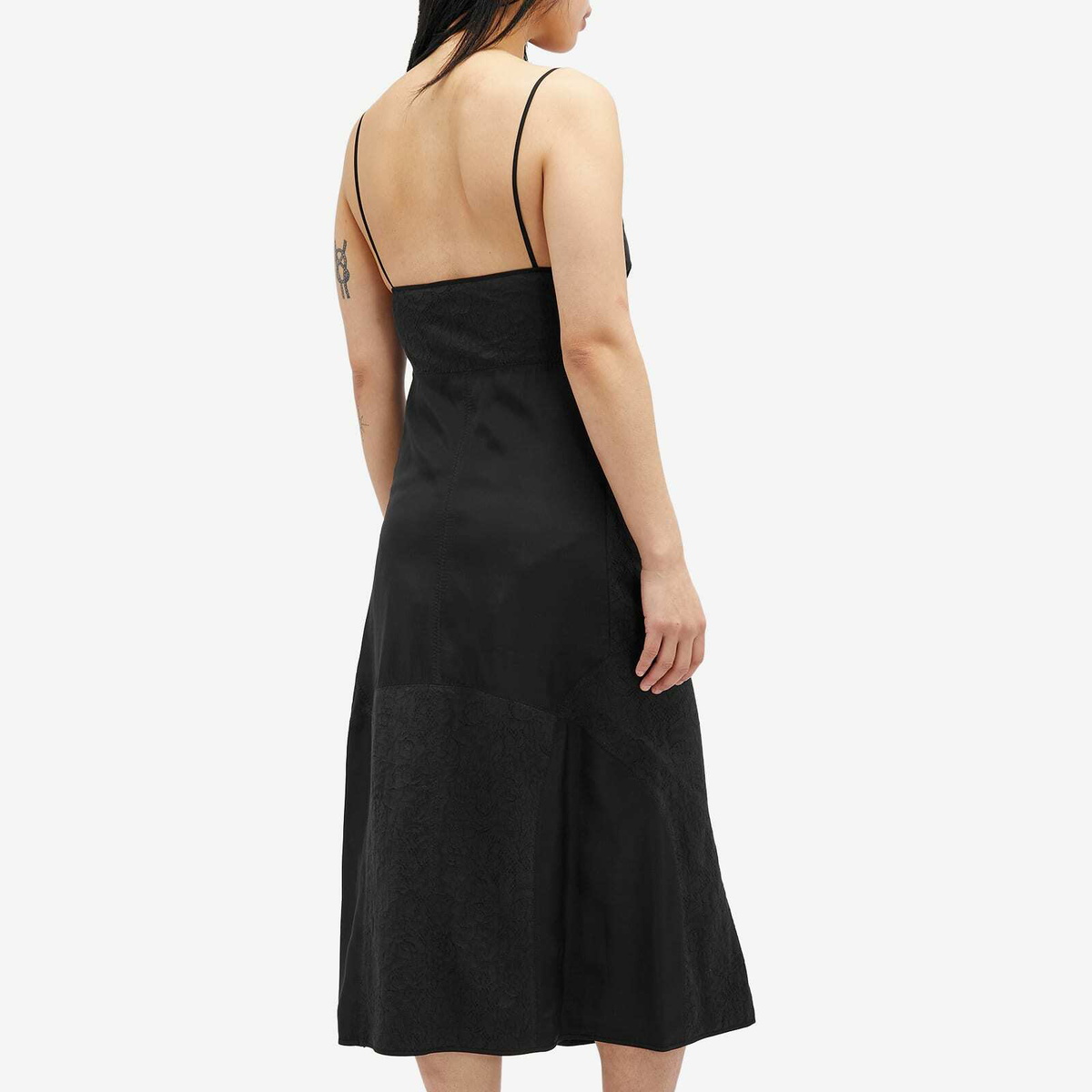 Jil Sander Women's Spaghetti Strap Midi Dress in Black Jil