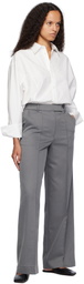 REMAIN Birger Christensen Gray Striped Twill Trousers