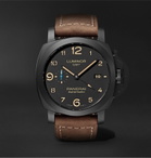 Panerai - Luminor 1950 3 Days GMT Automatic 44mm Ceramic and Leather Watch - Black