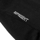 Represent Men's Initial Embroidered Sock in Black
