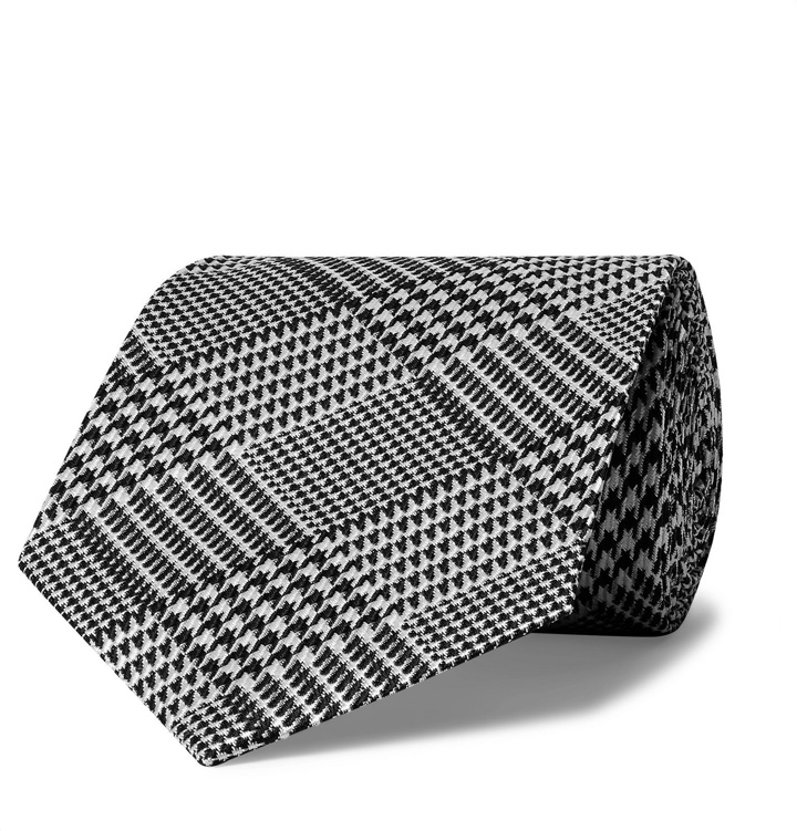 Photo: TOM FORD - 8cm Prince of Wales Checked Silk-Jacquard Tie - Black