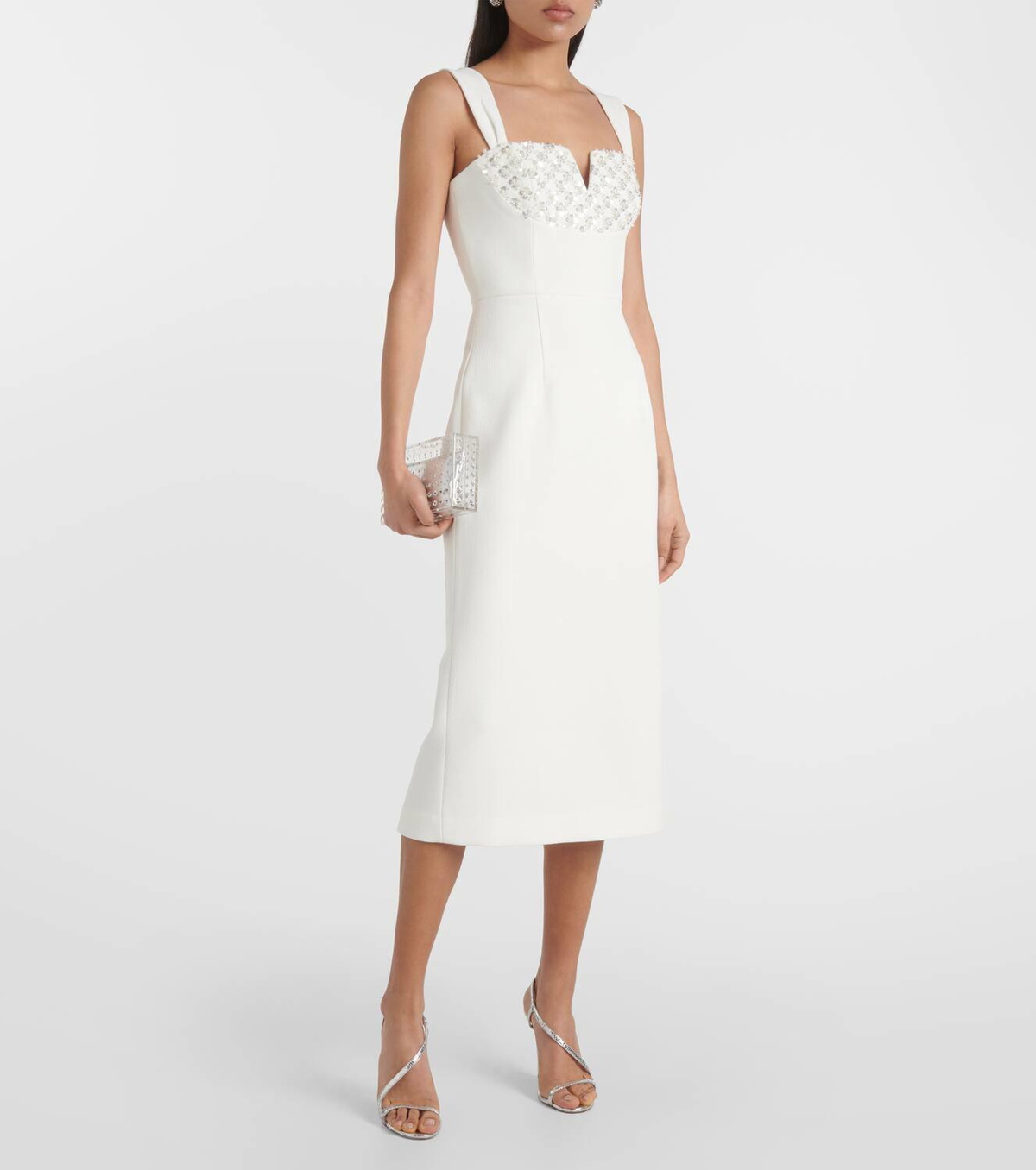 【REBECCA VALLANCE】CRYSTAL MIDI DRESS クリスタル装飾 ミディ Rebecca Vallance Crystal-embellished midi dress Rebecca Vallance