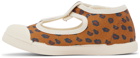 TINYCOTTONS Baby Tan Animal Print Mary Jane Sneakers