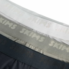 SKIMS Men's Cotton Boxer Brief 3" - 3-Pack in Gunmetal Multi