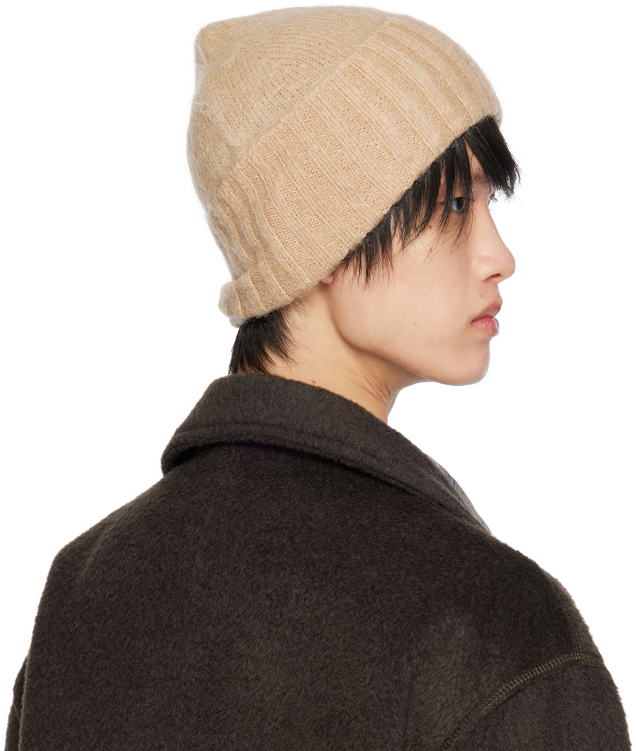 AURALEE Tan Brushed Beanie
