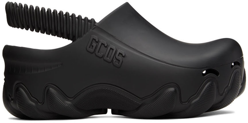 GCDS Women's Rubber Slide in Black GCDS