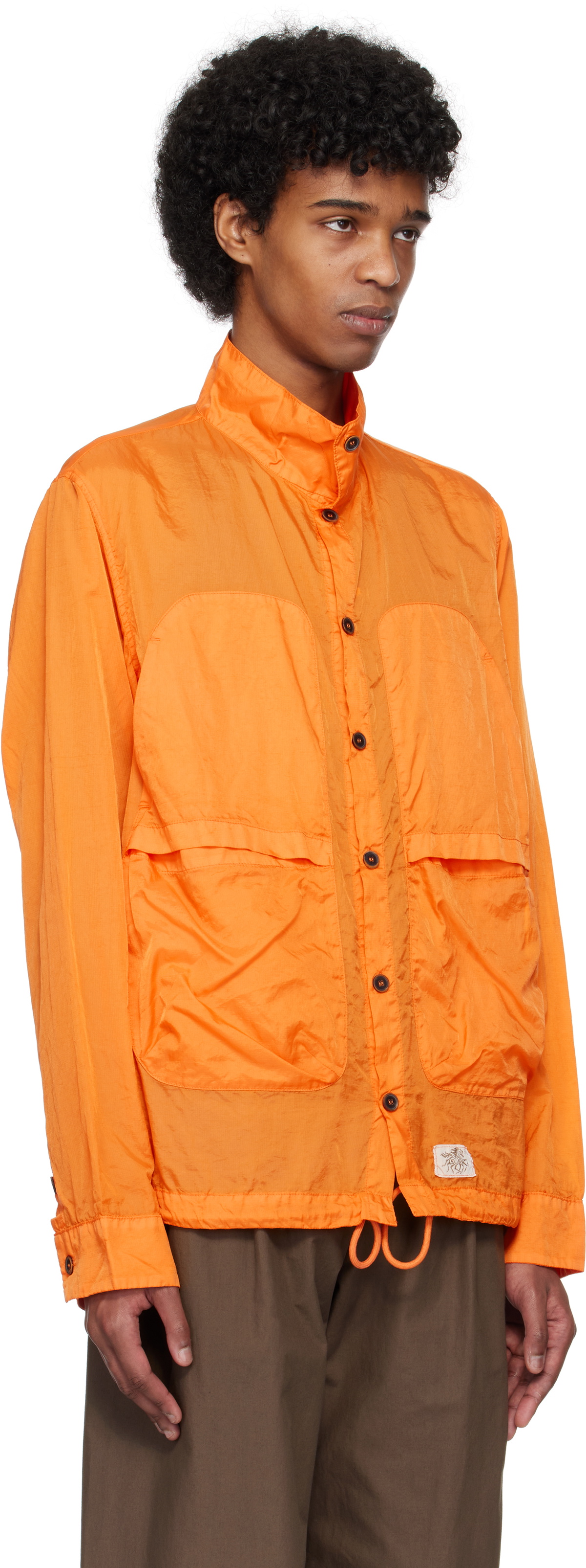 RANRA Orange Epitome Nylon Ripstop L/S Shirt