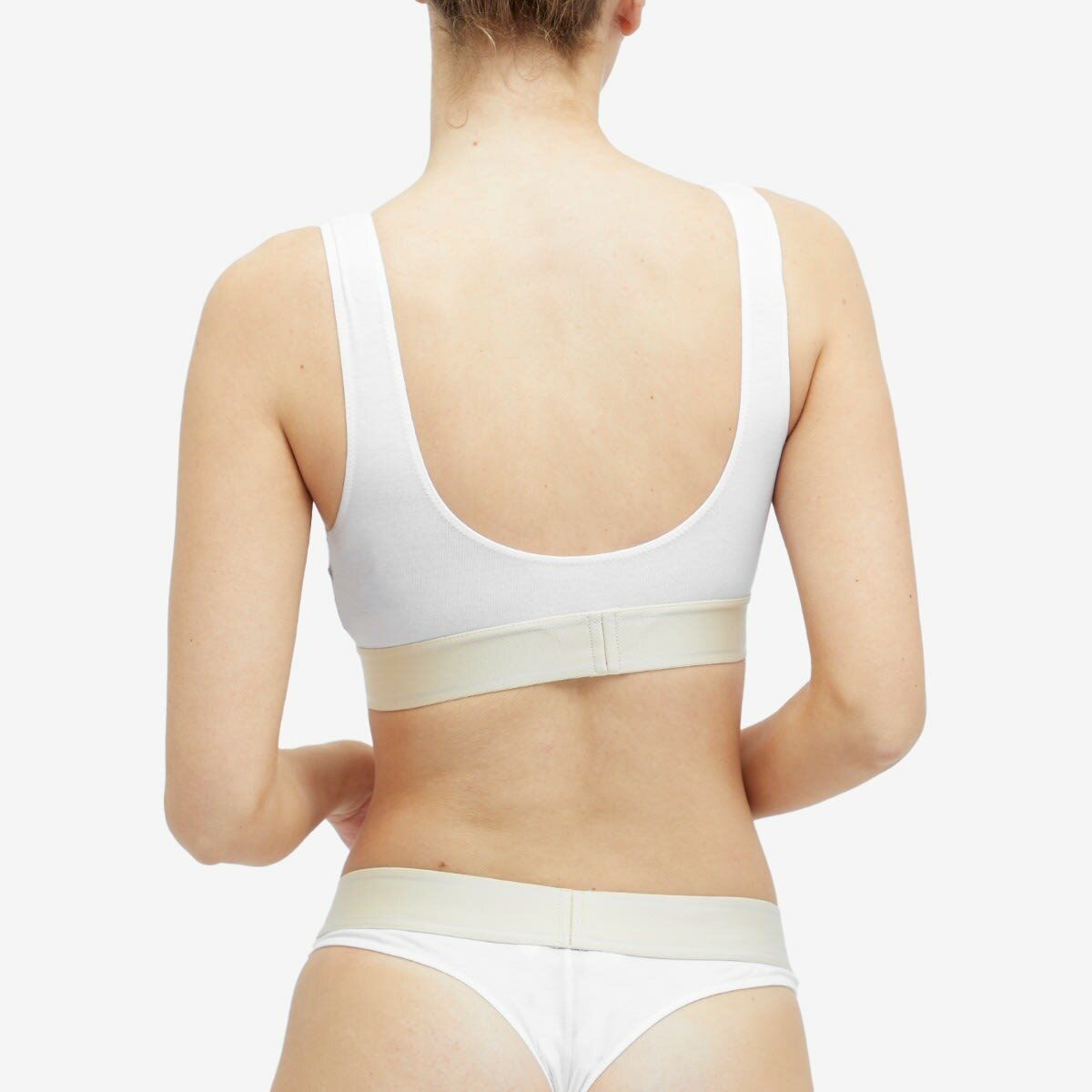 Palm Angels Women's Logo Tape Brazilian Thong in White