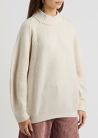 Free People Sunbeam Ribbed Cotton-blend Jumper Cream