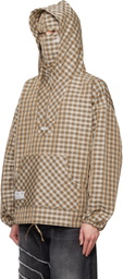 Umbro Brown Slam Jam Edition Masked Hood Plaid Jacket