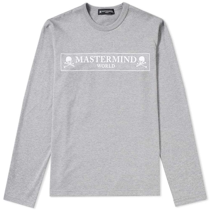 Photo: MASTERMIND WORLD Long Sleeve Box Logo Tee Grey
