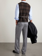 RRL - Monroe Slim-Fit Checked Wool and Cotton-Blend Vest - Brown