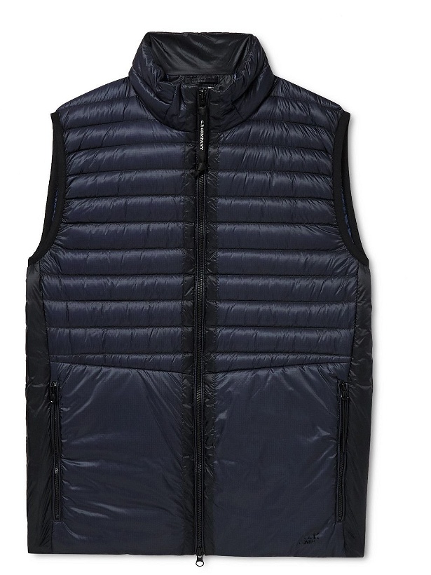 Photo: C.P. Company - Quilted Ripstop Down Gilet - Blue