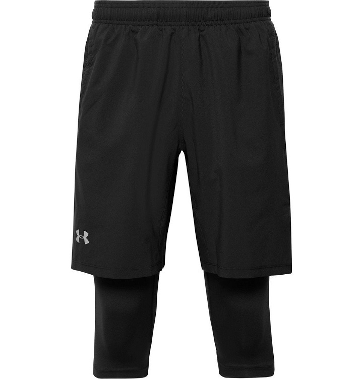 Photo: Under Armour - Launch Slim-Fit SW 2-in-1 Running Shorts - Black