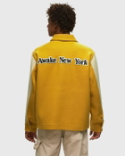 Awake Crown Varsity Jacket Yellow Bomber Jackets/College Jackets