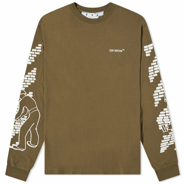 Photo: Off-White Long Sleeve Bricks Skate Diagonal Tee