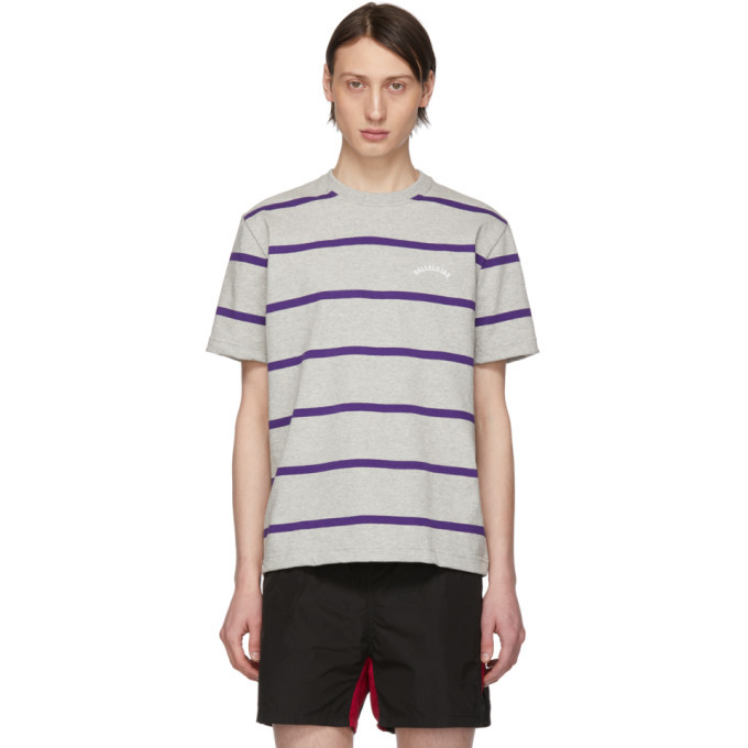 Photo: Noah NYC Grey and Purple Stripe Hallelujah T-Shirt