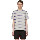Noah NYC Grey and Purple Stripe Hallelujah T-Shirt