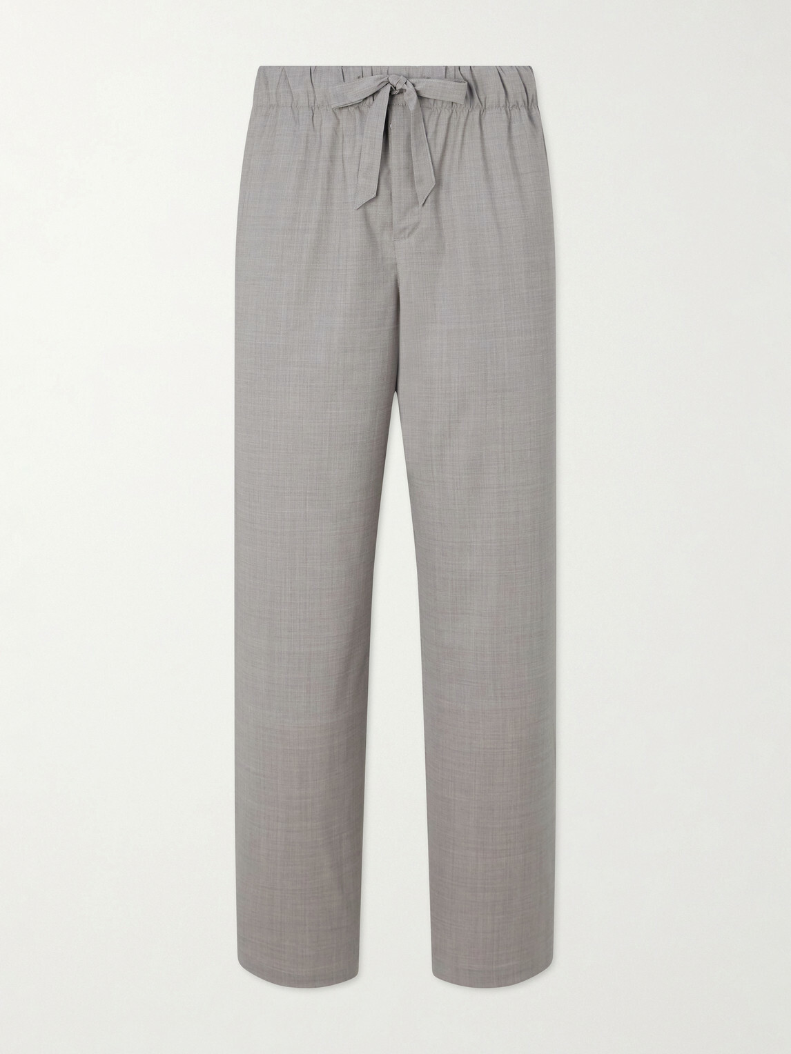 Frescobol Carioca - Luan Straight-Leg Wool Drawstring Trousers - Gray