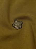 Maison Kitsuné - Logo-Appliquéd Cotton-Jersey Hoodie - Green